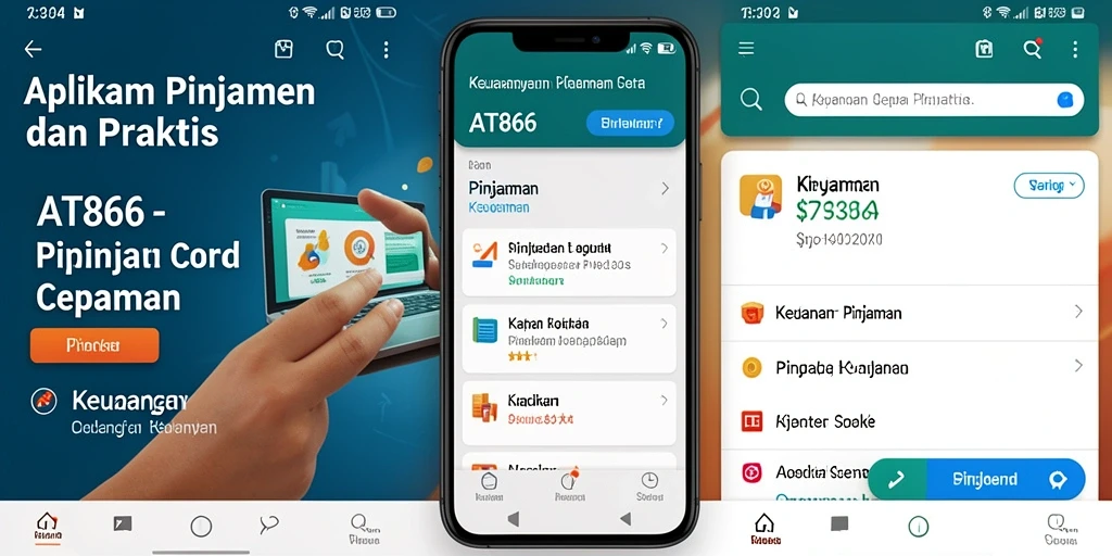 Antarmuka pengguna AT866 yang intuitif untuk pengajuan pinjaman.