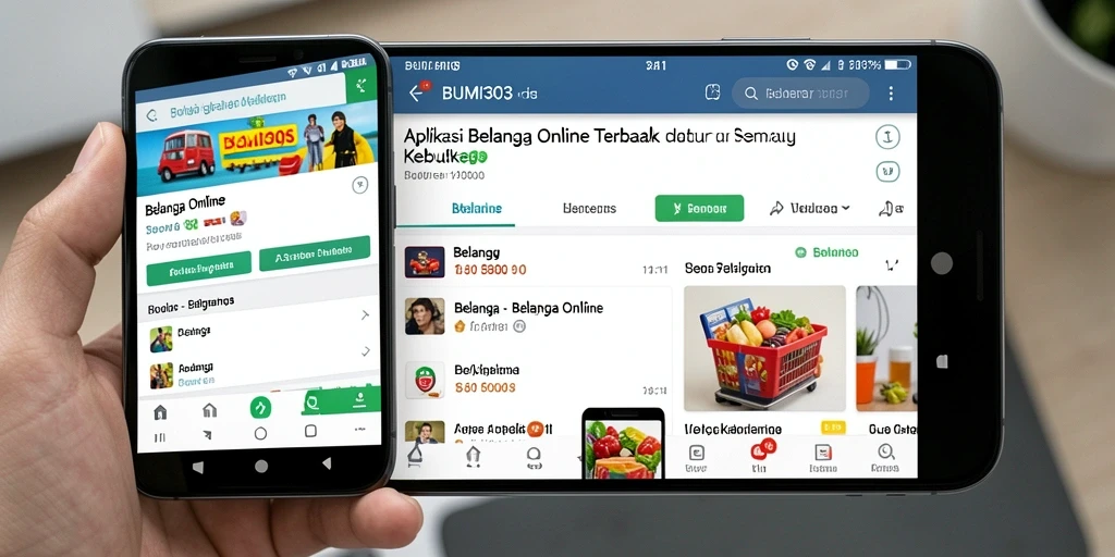 Tampilan antarmuka BUMI303 yang menarik dan mudah digunakan untuk belanja online.