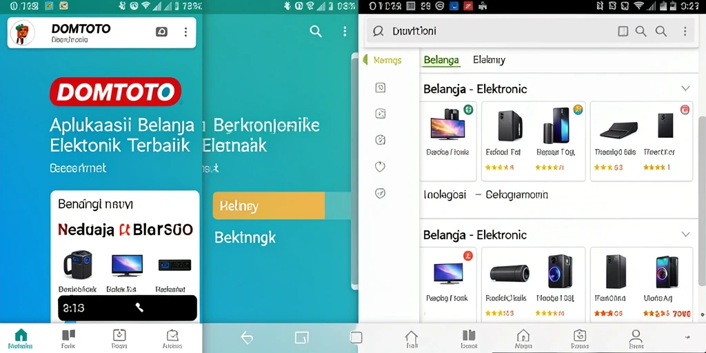 Tampilan antarmuka aplikasi DOMTOTO yang intuitif dan menarik.