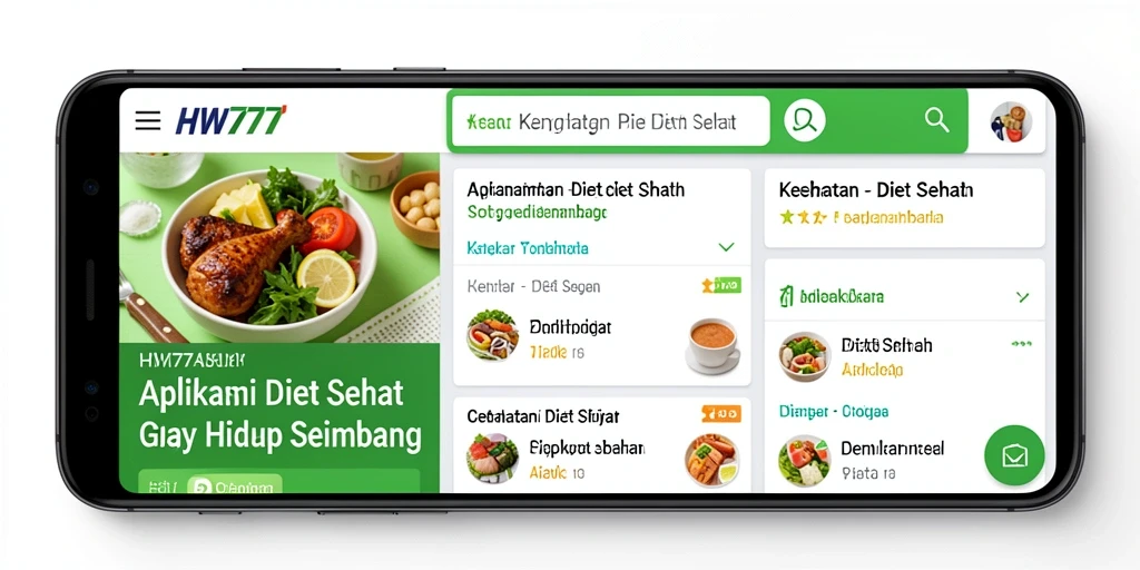 Antarmuka sederhana dan intuitif untuk perencanaan diet.