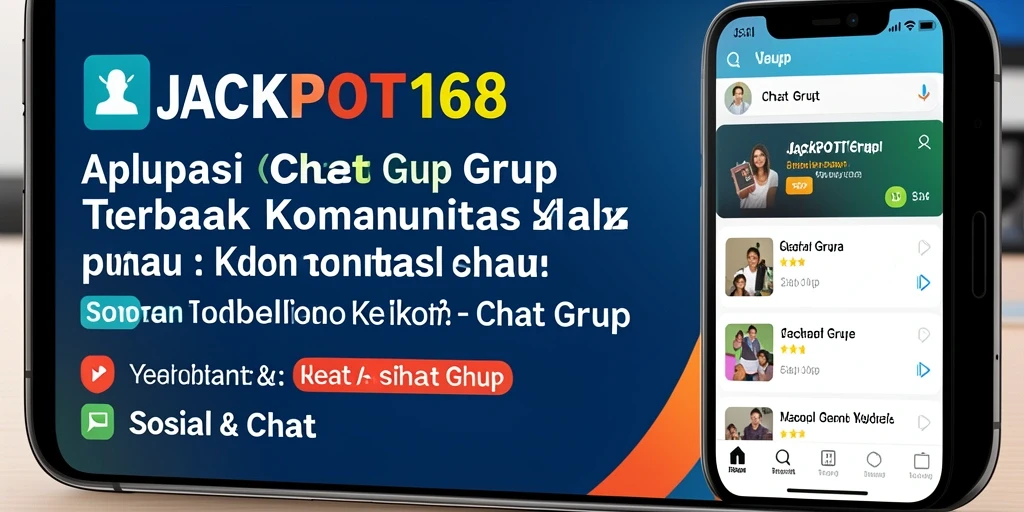 Antarmuka utama aplikasi JACKPOT168 dengan fitur Chat Grup yang interaktif.