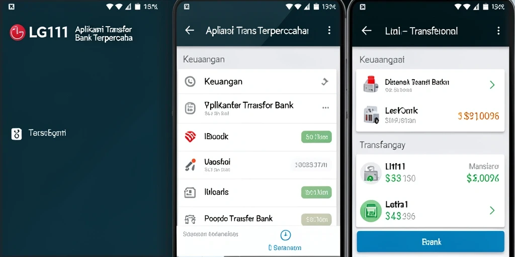 Antarmuka LG111 yang intuitif untuk Transfer Bank.