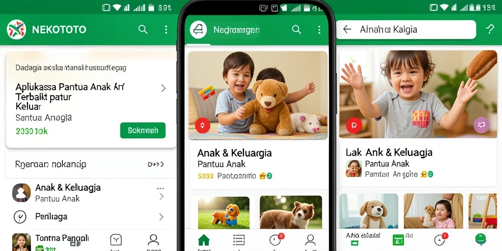 Antarmuka NEKOTOTO yang intuitif untuk memantau anak.