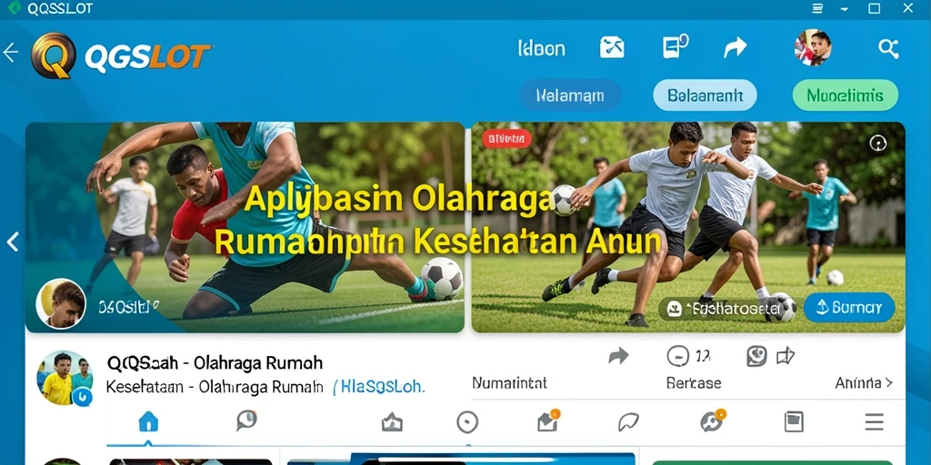 Tampilan antarmuka yang ramah pengguna dari QQSLOT untuk Olahraga Rumah.