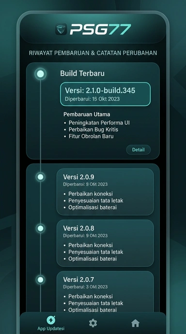 Riwayat Versi psg77 untuk Pengguna Android